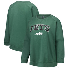 Profile Women's Plus Size Acid Wash Raglan Sweatshirt - New York Jets Sweatshirts