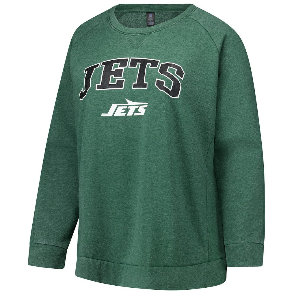 Profile Women's Plus Size Acid Wash Raglan Sweatshirt - New York Jets Sweatshirts