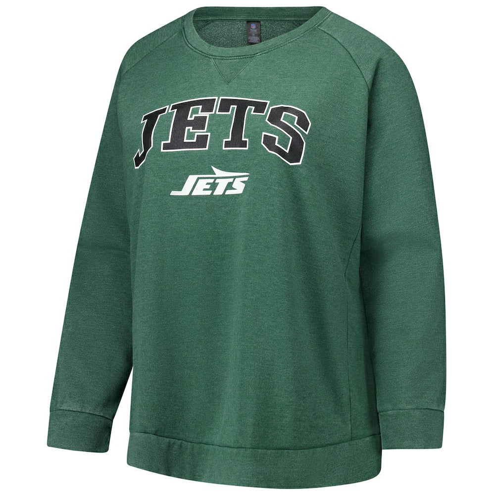 Profile Women's Plus Size Acid Wash Raglan Sweatshirt - New York Jets Sweatshirts