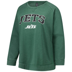 Profile Women's Plus Size Acid Wash Raglan Sweatshirt - New York Jets Sweatshirts