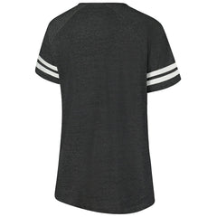 Women's Plus Size Logo Striped Raglan Notch Neck T-Shirt - Cleveland Browns T-shirts