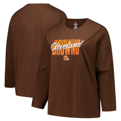 Women's Long Sleeve Scoop Neck T-Shirt - Cleveland Browns T-shirts