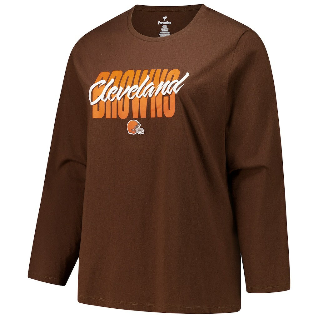 Women's Long Sleeve Scoop Neck T-Shirt - Cleveland Browns T-shirts