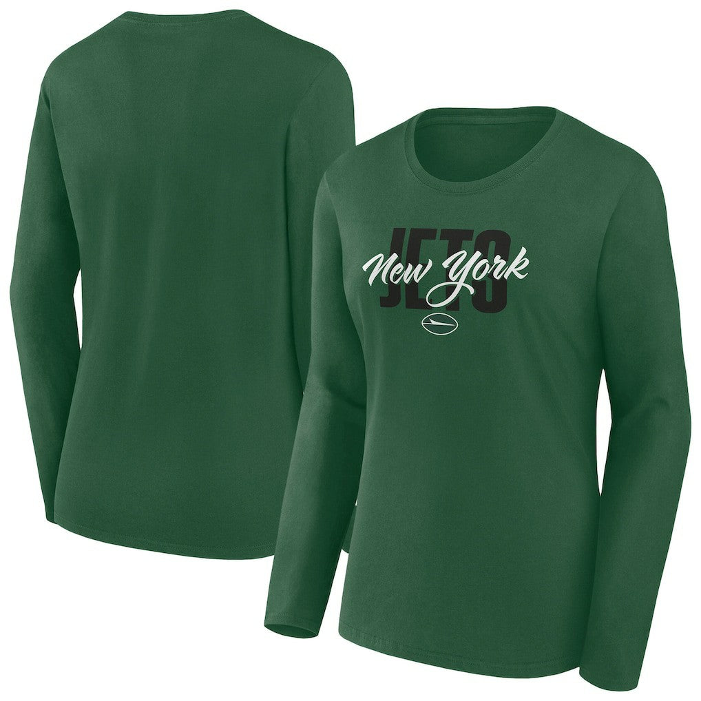 Women's Long Sleeve Scoop Neck T-Shirt - New York Jets T-shirts