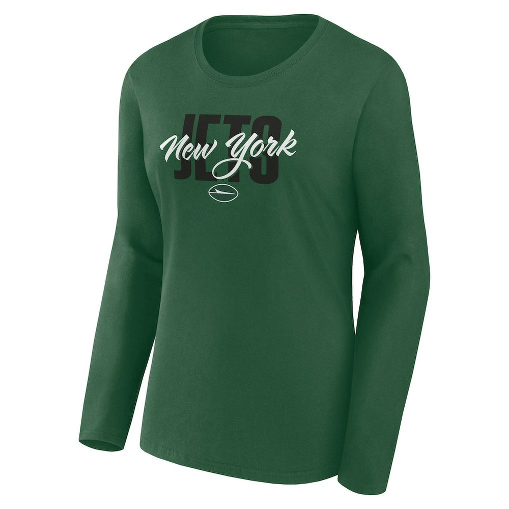 Women's Long Sleeve Scoop Neck T-Shirt - New York Jets T-shirts