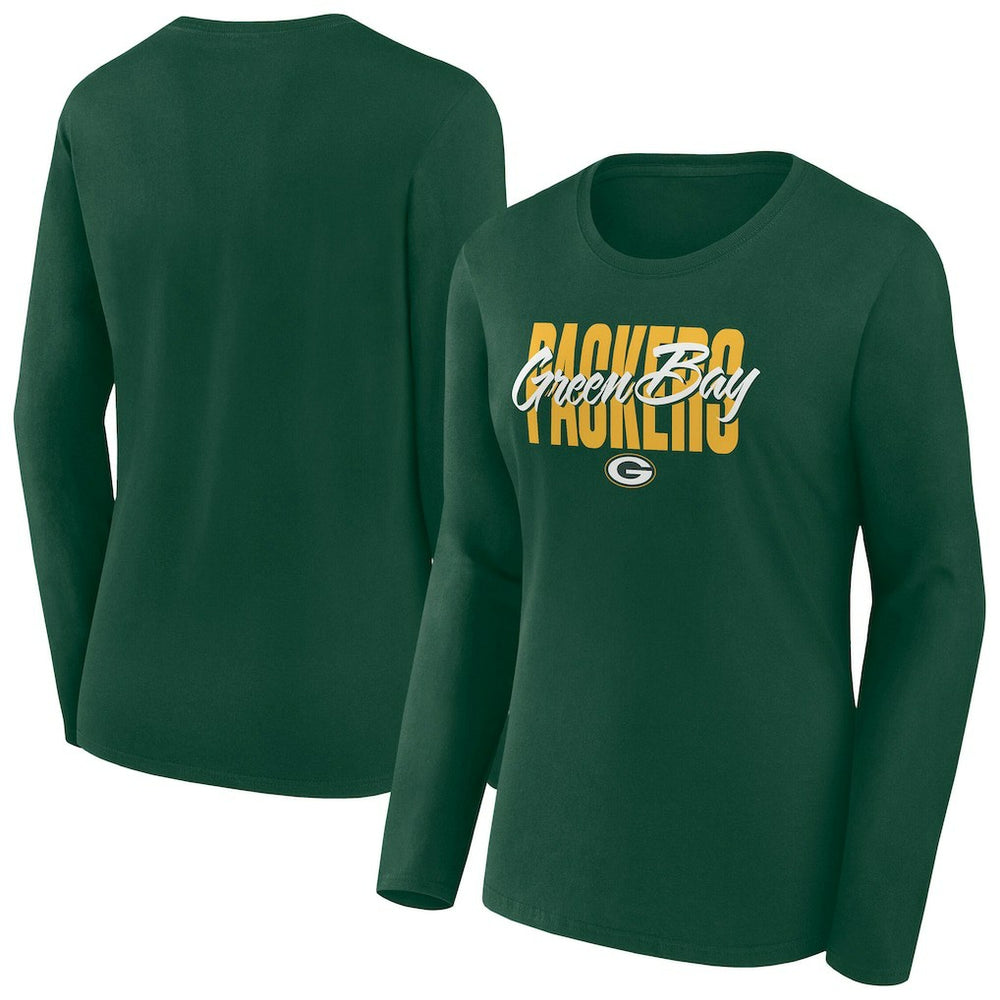 Women's Long Sleeve Scoop Neck T-Shirt - Green Bay Packers T-shirts