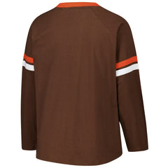 Women's Plus Size Won & Done Lace-Up V-Neck Long Sleeve T-Shirt - Cleveland Browns T-shirts