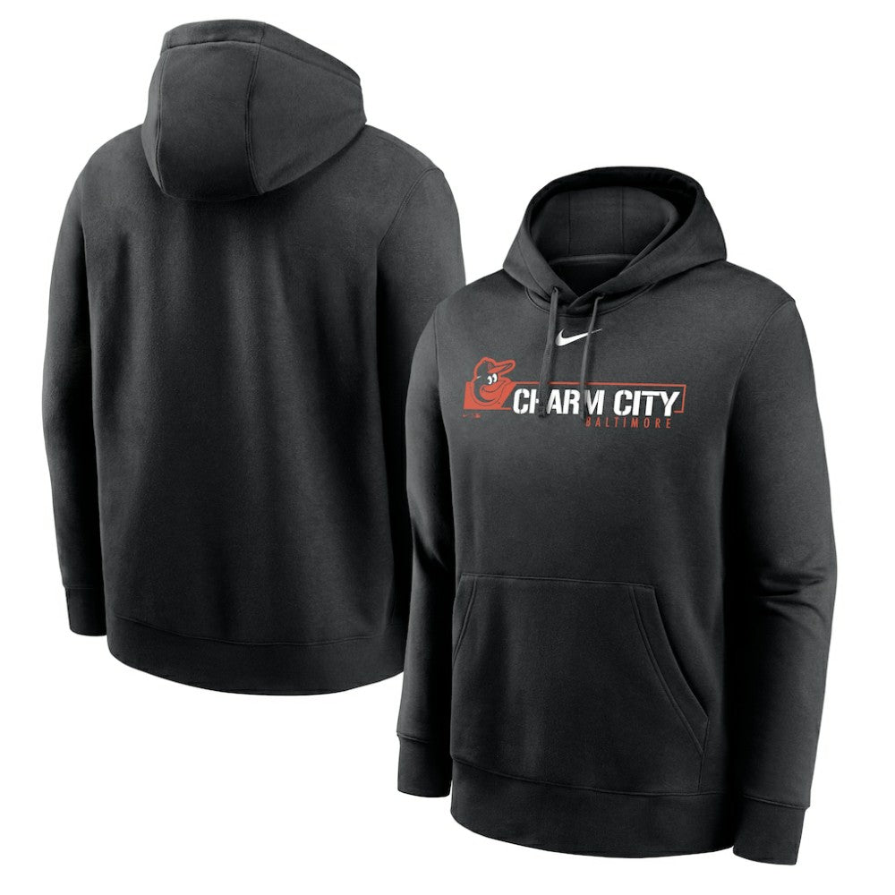 Black Baltimore Orioles Nike Local Club Pullover Hoodie