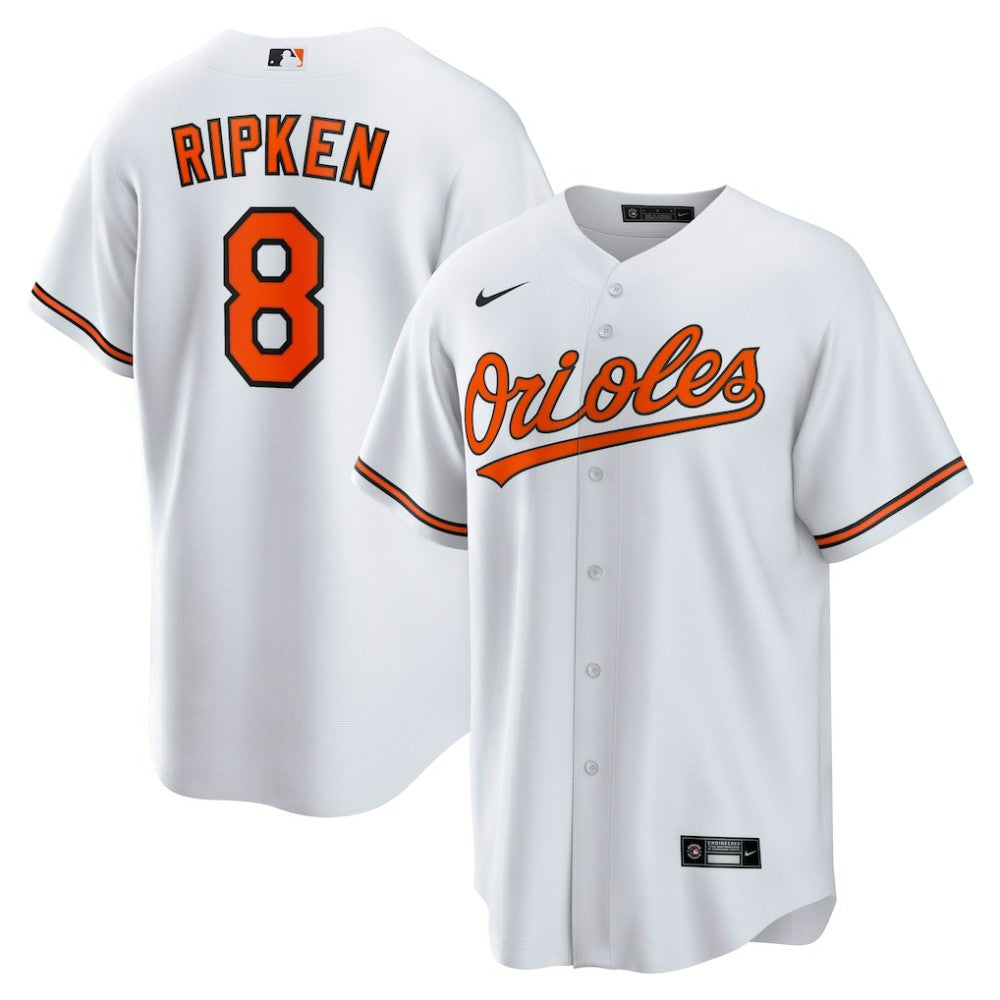White Cal Ripken Jr. Baltimore Orioles Nike Throwback Replica Player Jersey