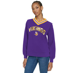 Tommy Hilfiger Women's Alice V-Neck Pullover Sweatshirt - Minnesota Vikings Pullover