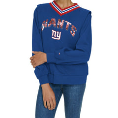Tommy Hilfiger Women's Alice V-Neck Pullover Sweatshirt - New York Giants Pullover