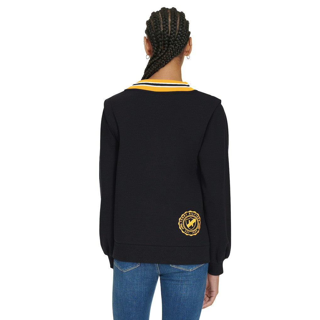 Tommy Hilfiger Women's Alice V-Neck Pullover Sweatshirt - Pittsburgh Steelers Pullover