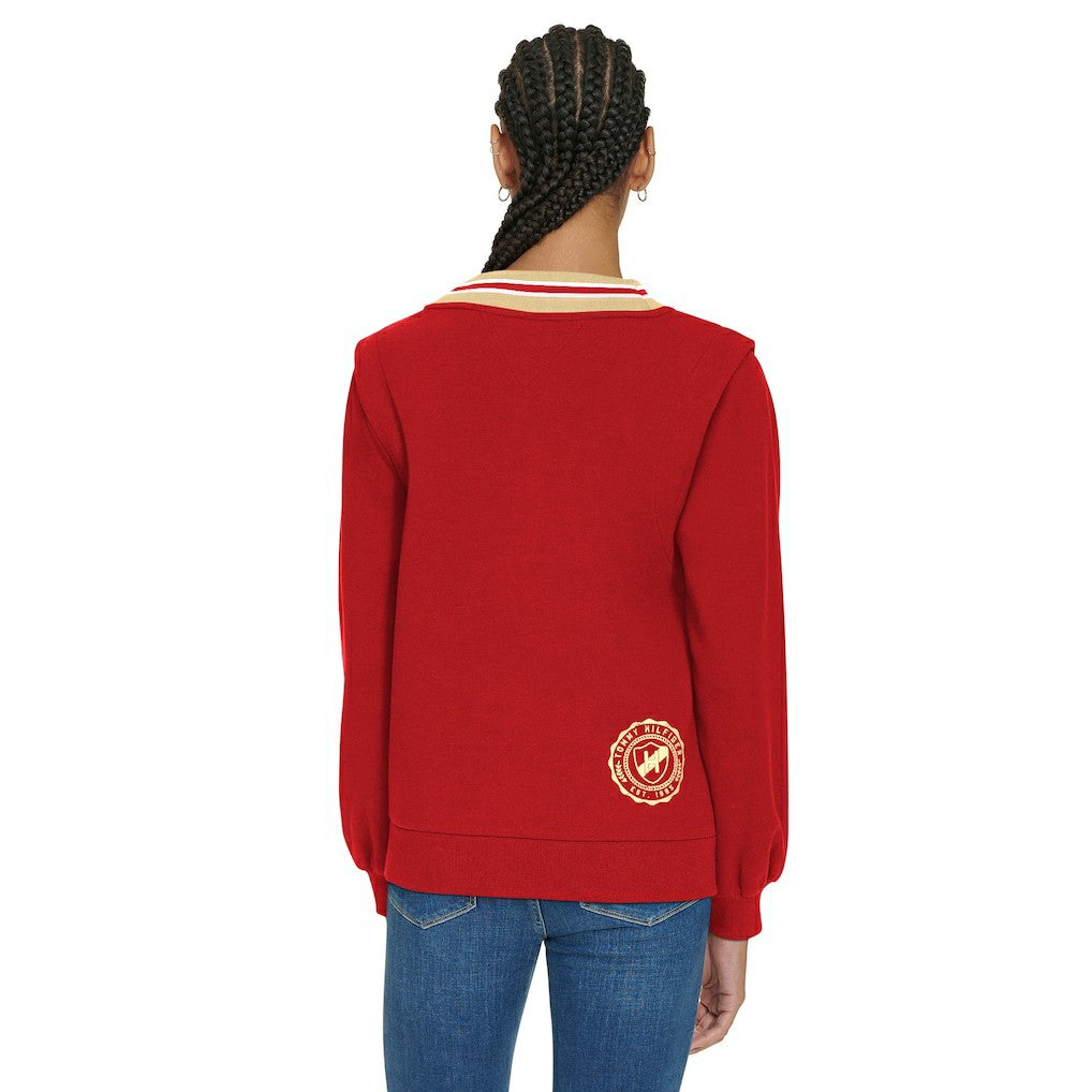 Tommy Hilfiger Women's Alice V-Neck Pullover Sweatshirt - San Francisco 49ers Pullover