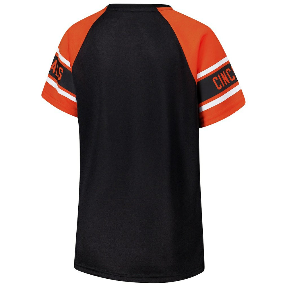 Starter Women's 1st Rounder Color Block Raglan Top - Cincinnati Bengals Tops