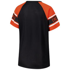 Starter Women's 1st Rounder Color Block Raglan Top - Cincinnati Bengals Tops