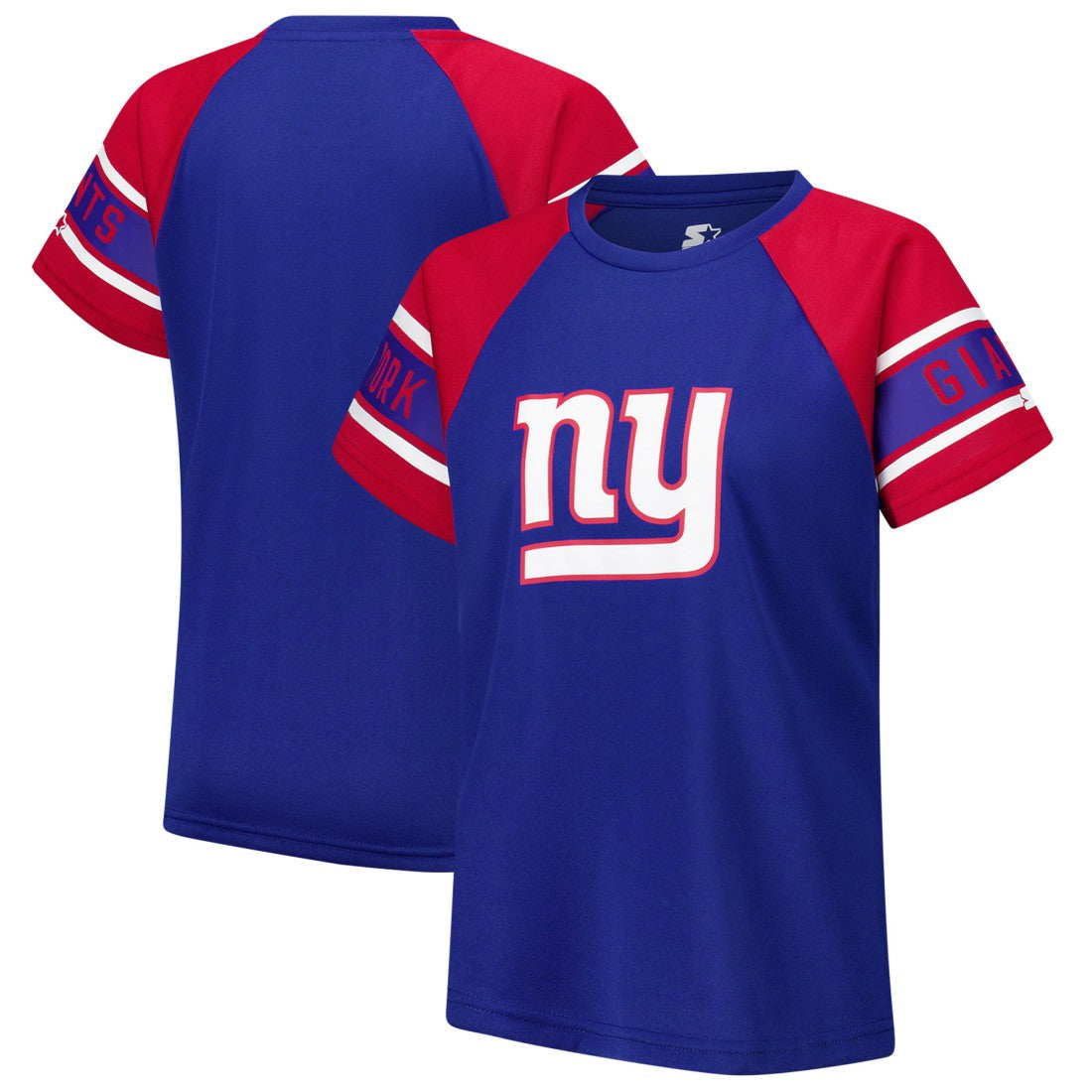 Starter Women's 1st Rounder Color Block Raglan Top - New York Giants Tops