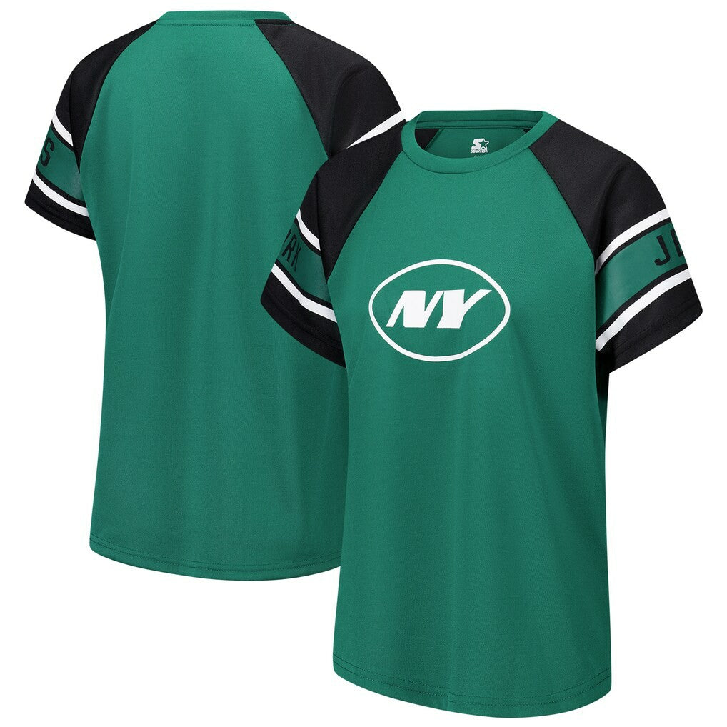 Starter Women's 1st Rounder Color Block Raglan Top - New York Jets Tops