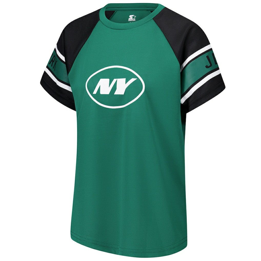 Starter Women's 1st Rounder Color Block Raglan Top - New York Jets Tops
