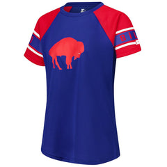 Starter Women's 1st Rounder Color Block Raglan Top - Buffalo Bills Tops