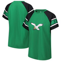 Starter Women's 1st Rounder Color Block Raglan Top - Philadelphia Eagles Tops