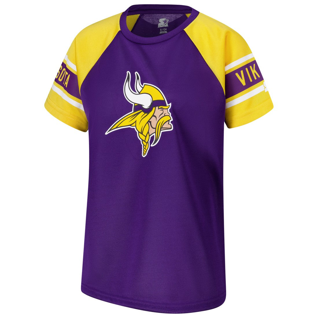 Starter Women's 1st Rounder Color Block Raglan Top - Minnesota Vikings Tops