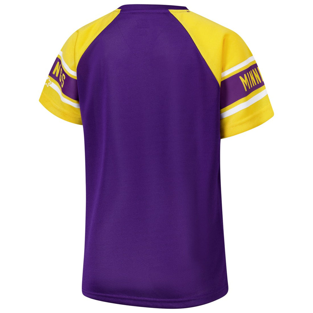 Starter Women's 1st Rounder Color Block Raglan Top - Minnesota Vikings Tops