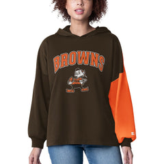 Starter Women's Power Move Long Sleeve Pullover Hoodie - Cleveland Browns Hoodies