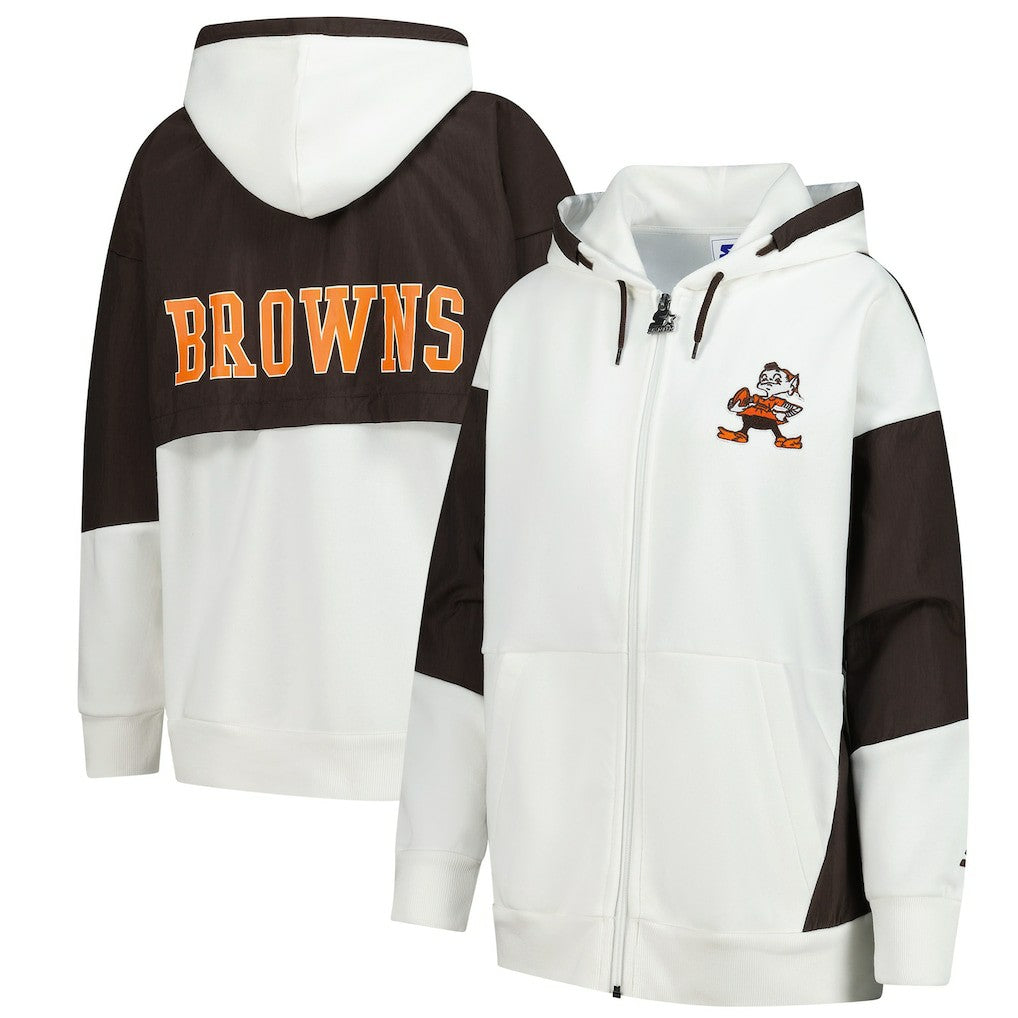 Starter Women's Scrimmage Full-Zip Hoodie - Cleveland Browns Hoodies