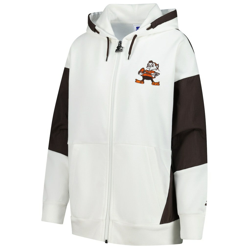Starter Women's Scrimmage Full-Zip Hoodie - Cleveland Browns Hoodies
