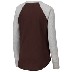 G-III 4Her by Carl Banks Women's Waffle Knit Raglan Long Sleeve T-Shirt - Cleveland Browns T-shirts