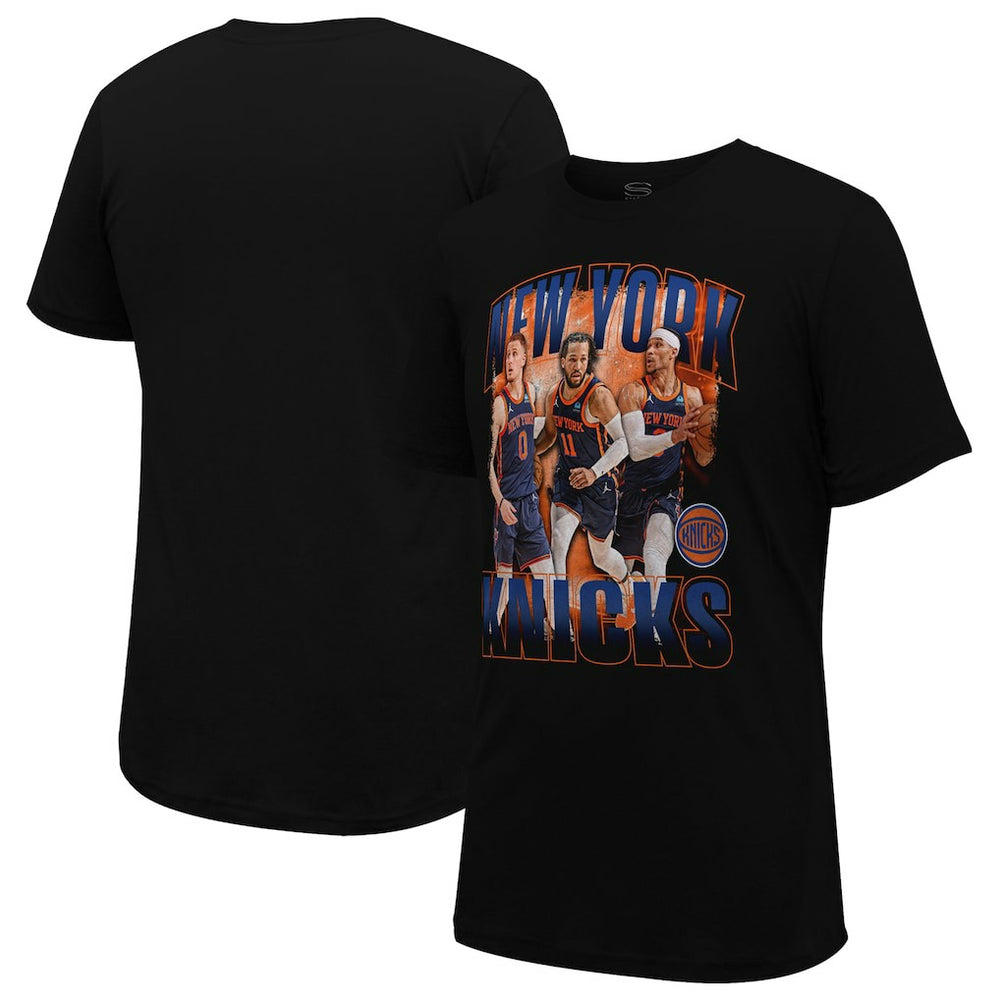 Jalen Brunson, Donte DiVincenzo & Josh Hart New York Knicks Stadium Essentials Unisex Trio T-Shirt
