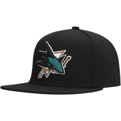 NHL San Jose Sharks Mitchell & Ness Core Top Spot Snapback Hat
