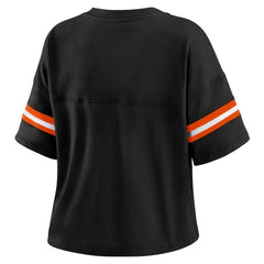 WEAR by Erin Andrews Women's Plus Size Color Block Boxy V-Neck T-Shirt - Cincinnati Bengals T-shirts