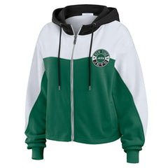 WEAR by Erin Andrews Women's Color Block Full-Zip Hoodie - New York Jets Hoodies