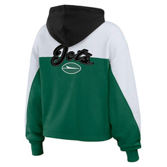 WEAR by Erin Andrews Women's Color Block Full-Zip Hoodie - New York Jets Hoodies