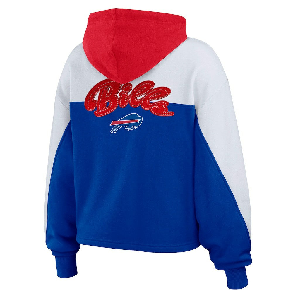 WEAR by Erin Andrews Women's Plus Size Color Block Full-Zip Hoodie - Buffalo Bills Hoodies
