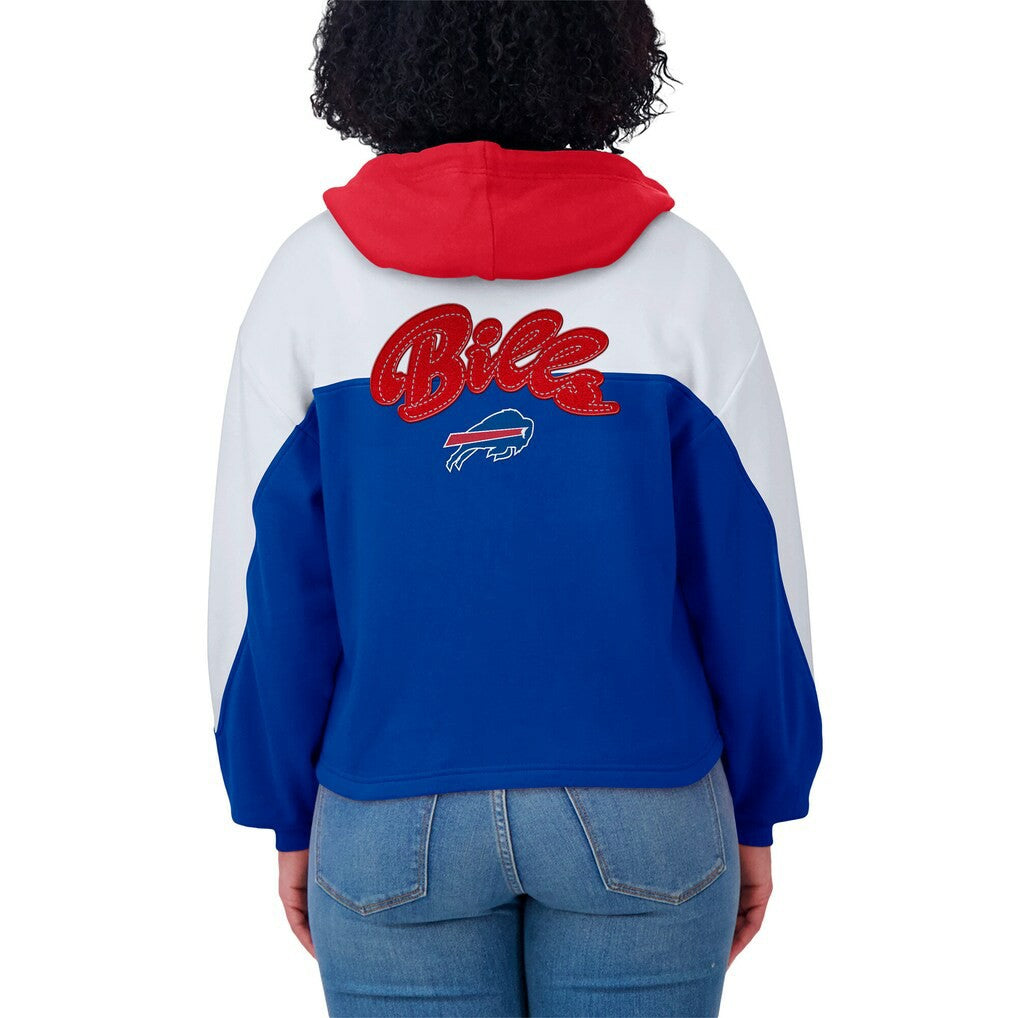 WEAR by Erin Andrews Women's Plus Size Color Block Full-Zip Hoodie - Buffalo Bills Hoodies