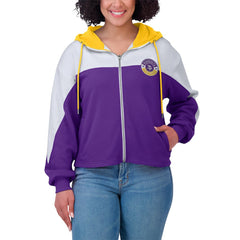 WEAR by Erin Andrews Women's Plus Size Color Block Full-Zip Hoodie - Minnesota Vikings Hoodies