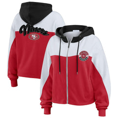 WEAR by Erin Andrews Women's Plus Size Color Block Full-Zip Hoodie - San Francisco 49ers Hoodies