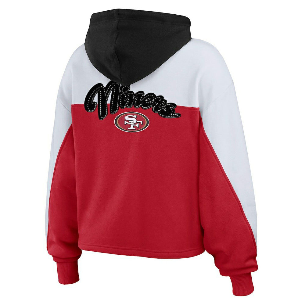 WEAR by Erin Andrews Women's Plus Size Color Block Full-Zip Hoodie - San Francisco 49ers Hoodies