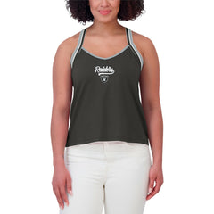 WEAR by Erin Andrews Women's Cross Strap Tri-Blend Tank Top - Las Vegas Raiders Tops