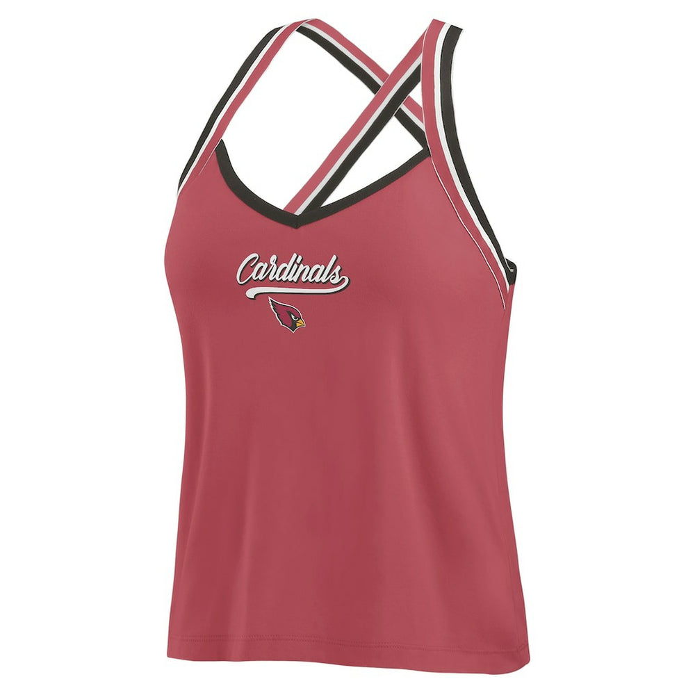 WEAR by Erin Andrews Women's Cross Strap Tri-Blend Tank Top - Arizona Cardinals Tops