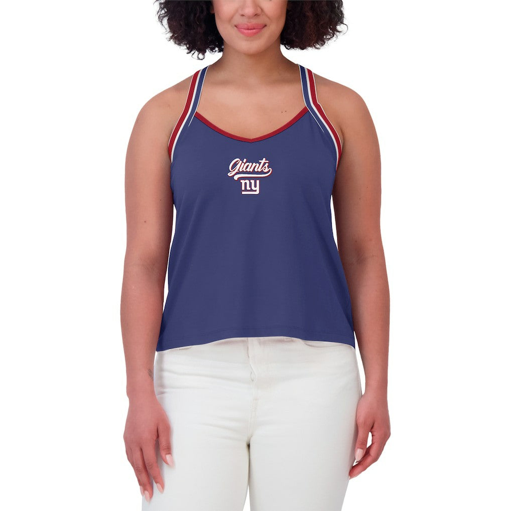 WEAR by Erin Andrews Women's Cross Strap Tri-Blend Tank Top - New York Giants Tops