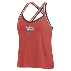 WEAR by Erin Andrews Women's Cross Strap Tri-Blend Tank Top - Atlanta Falcons Tops