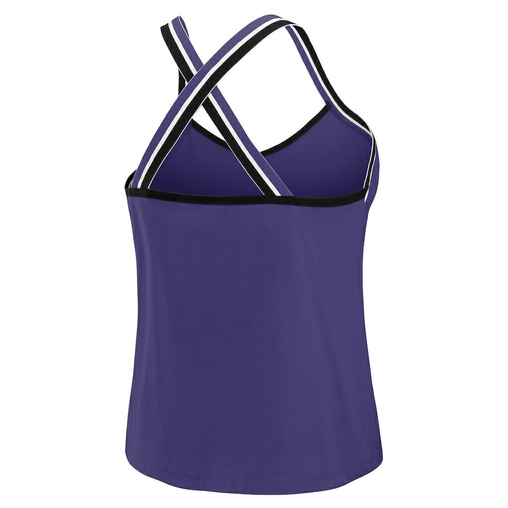 WEAR by Erin Andrews Women's Cross Strap Tri-Blend Tank Top - Baltimore Ravens Tops
