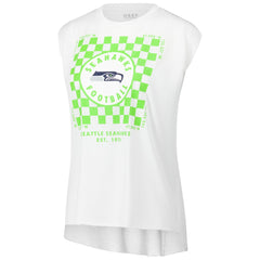 WEAR by Erin Andrews Women's Checker Muscle Tank Top - Seattle Seahawks Tops