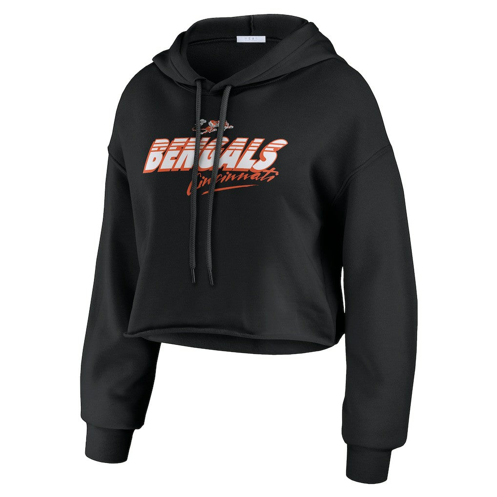 WEAR by Erin Andrews Women's Prime Cropped Pullover Hoodie - Cincinnati Bengals Hoodies
