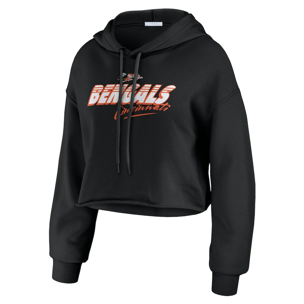 WEAR by Erin Andrews Women's Prime Cropped Pullover Hoodie - Cincinnati Bengals Hoodies