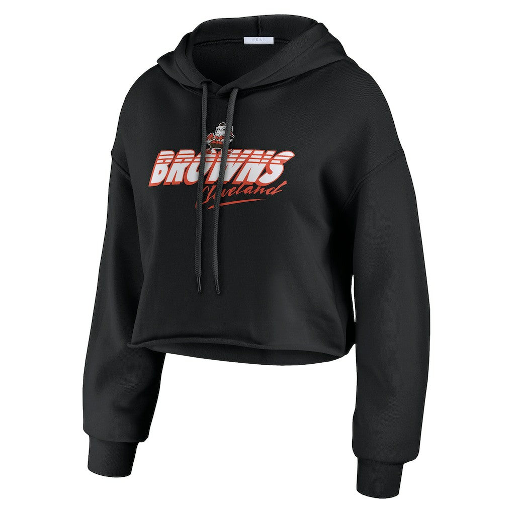 WEAR by Erin Andrews Women's Prime Cropped Pullover Hoodie - Cleveland Browns Hoodies