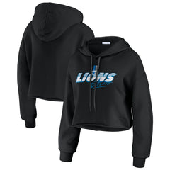 WEAR by Erin Andrews Women's Prime Cropped Pullover Hoodie - Detroit Lions Hoodies